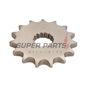 Преден пиньон -JT- JTF558,15, 15 зъба, Derbi GPR 125 2004-2008, Gilera SC 125 2006-2008, Kawasaki Z 125 2018-2020, Yamaha DT 125 1988-2006, DT 200 1988, TDR 125 1989-2002, TZR 125 1993-2000, TZR 80 1996, XVS 125 2000-2004
