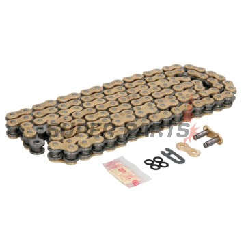 Верига -DID- 520VX3G&B-130FB, размер 520, 130 звена, усилена, злато/черна