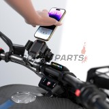 Стойка за телефон -4 RIDE- с безжично зареждане, анти-вибрационна - универсална