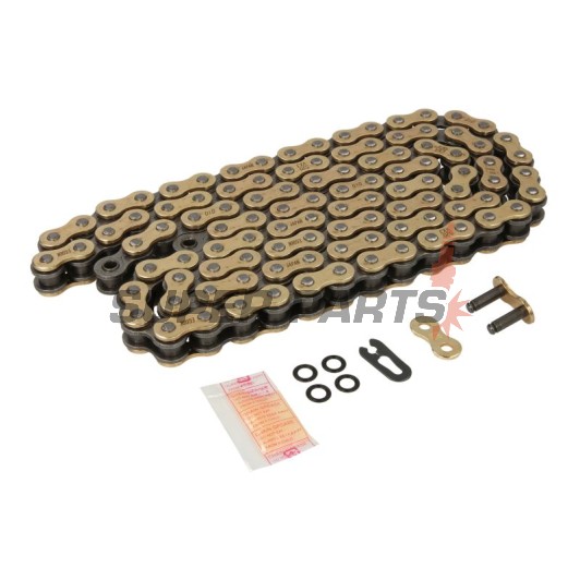 Верига -DID- 520VX3G&B-106FB, размер 520, 106 звена, усилена, злато/черна
