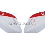 Задни странични пластмаси -POLISPORT- червено/бяло, HONDA CRF 250 2004-2005