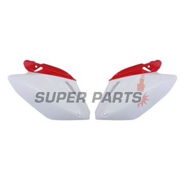 Задни странични пластмаси -POLISPORT- червено/бяло, HONDA CRF 250 2004-2005