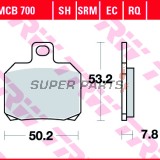 Накладки -TRW- MCB700, Aprilia ETV, RS, RSV, SL, Tuono; Benelli TNT, Tornado, TreK; Ducati 1098, 1198, 848, Monster, Multistrada, Panigale; KTM RC8, Super Duke; Moto Guzzi Breva, Nevada; Piaggio Beverly, X8, X9; Yamaha YP, VP, XQ