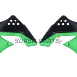 Предни странични пластмаси -POLISPORT- черно/зелено, KAWASAKI KX 250 2009-2012