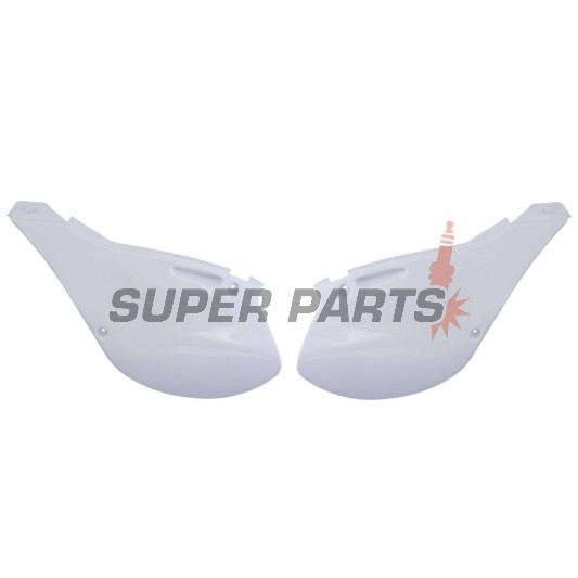 Задни странични пластмаси -POLISPORT- бели, KAWASAKI KX 125/250 1999-2002