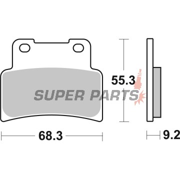 Накладки -BREMBO- 07GR77SR, Aprilia RS 125 Replica (2006-2007)
