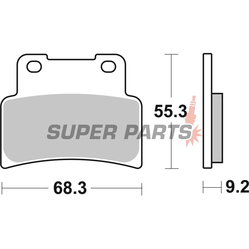 Накладки -BREMBO- 07GR77SR, Aprilia RS 125 Replica (2006-2007)