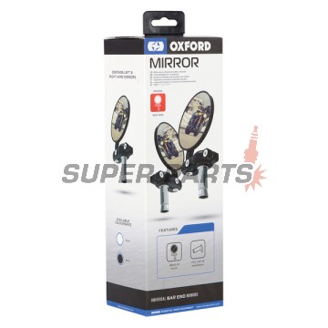 Огледала за край на кормило -OXFORD- Bar End Mirrors, черни, комплект