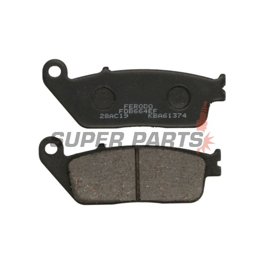 Накладки -FERODO- FDB664EF, Honda CB / CBR 600F / VFR 750F / Silver Wing, Triumph Bonneville / Street Triple / Scrambler, Indian Chief / Chieftain / Roadmaster, Cagiva Navigator, BMW C 600, Yamaha X-Max / Majesty 1990-2019