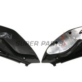 Задни странични пластмаси -POLISPORT- черни, KAWASAKI KX 250 2009-2012