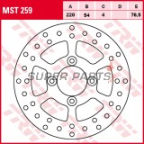 Спирачен диск -TRW- MST259, 220mm, MBK Doodo 125 / 150XN (2000-2005), Skyliner 180 (2003), XQ Thunder 125 (2001-2003), YP Skyliner 125E (2003-2005); Yamaha XN Teos 125 (2000-2003), XQ Maxster 125 / 150 (2001-2003), YP Majesty 125R / 150 / 180E (1998-2009)