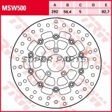 Спирачен диск -TRW- MSW500, 292mm, Harley-Davidson Road King, Electra Glide, Softail, Dyna, Night Train, Road Glide, Sportster 883/1200 (1999-2020)