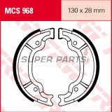Накладки (челюст) -TRW- MCS968, 130x28mm, Aprilia Scarabeo 100, Italjet Millenium 100/125/150, MBK Skyliner/Nitro/Ovetto 100/125/150, Yamaha DT 80, Virago 125/250, Drag Star 125/250, YBR 125/250, YZ 125 (1985-2012)