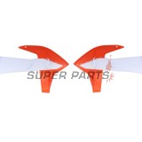 Предни странични пластмаси -POLISPORT- оранжево/бяло, KTM SX, SX-F, XC, XC-F 125-450 2019-2023