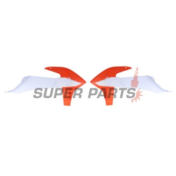 Предни странични пластмаси -POLISPORT- оранжево/бяло, KTM SX, SX-F, XC, XC-F 125-450 2019-2023