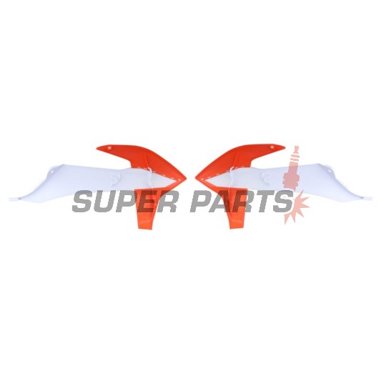 Предни странични пластмаси -POLISPORT- оранжево/бяло, KTM SX, SX-F, XC, XC-F 125-450 2019-2023