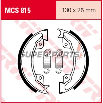 Накладки (челюст) -TRW- MCS815, 130x25mm, Honda XL 500R (1982-1985), XR 500R (1982-1984)