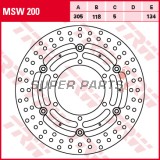 Спирачен диск -TRW- MSW200, 305mm, BMW K 100RS 16V / K1100RS-LT (1990-1998) / K1 1000 (1989-1993) / R850R-RT (1995-2000) / R1100R-RS-RT (1992-2001)