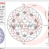 Спирачен диск -BREMBO- 78B40840, Kawasaki ER-6, Versys, Z750 / Z1000, ZX-6R / ZX-10R (2004-2011)