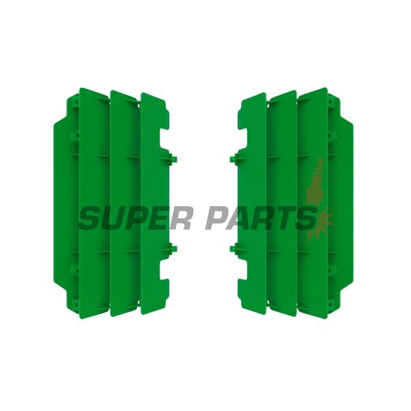 Протектори за радиатор -POLISPORT- зелен, KAWASAKI KX 250 2005-2007