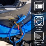 Заключващо устройство за каска -OXFORD- Combi Zip Lock 470mm, синьо
