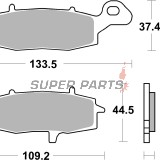 Накладки -BREMBO- 07KA1907, Kawasaki ER6 / VN / ZR / Suzuki SV / DL / GSF / GSX