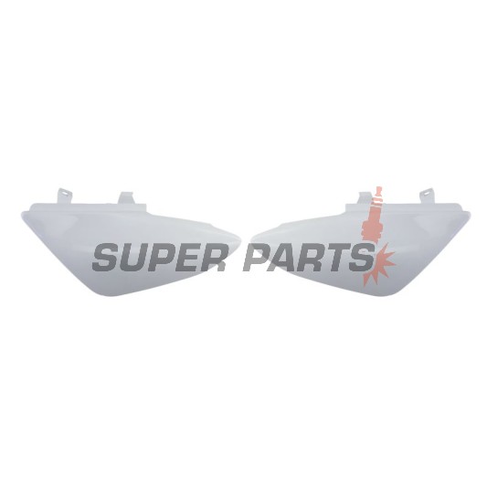 Задни странични пластмаси -POLISPORT- бели, HONDA CRF 50 2004-2023