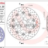 Спирачен диск -BREMBO- 78B40820, Suzuki Bandit 600, GSX 600/750F, RF600, SV650 (1989-2004)