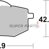 Накладки -BREMBO- 07YA1909, Yamaha XV535 Virago, XV535S (1988-1994)