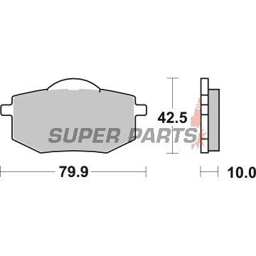 Накладки -BREMBO- 07YA1909, Yamaha XV535 Virago, XV535S (1988-1994)