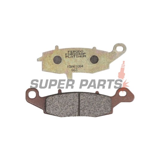 Накладки -FERODO- FDB2048P, Kawasaki ER-6 / Versys / KLR / VN / Z / Zephyr / ZR-7 650-1600 1996-2007, Suzuki V-Strom / Bandit / GSX 750F / SV 650 / Intruder 600-1500 1998-2015