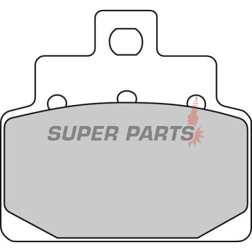 Накладки -FERODO- FDB2095EF, Aprilia Compay/Habana/Mojito 125 2000-2010; Aprilia Leonardo/SR 125-150 1999-2005; Aprilia Scarabeo 50-100 2000-2009