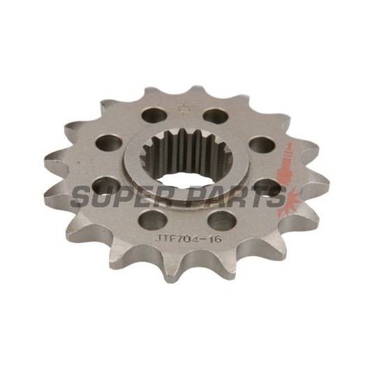 Преден пиньон -JT- JTF704,16, 16 зъба, Aprilia ETV 1000 2001-2006, 2008, RST 1000 2001-2004, RSV 1000 1998-2015, SL 1000 2000-2006, Tuono 1000 2003-2016, Tuono 1100 2015-2020, BMW F 650 2000-2002, 2008-2012, F 700 2018