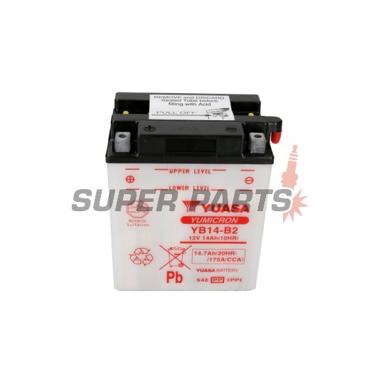 Акумулатор -YUASA- YB14-B2, 15Ah 12V