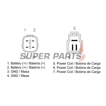 Реле за зареждане -DZE- реле-регулатор, 12V, 50A, SUZUKI LT-A 700 2005-2007