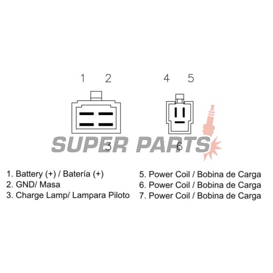 Реле за зареждане -DZE- реле-регулатор, 12V, 35A, YAMAHA XV, XZ, YX 550-1000 1981-1990