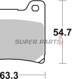 Накладки -BREMBO- 07YA11SP, Yamaha BT/FJ/FZR/FZS/TDM/XJ/XJR/XV/YZF 125-1300cc (1983-2011)