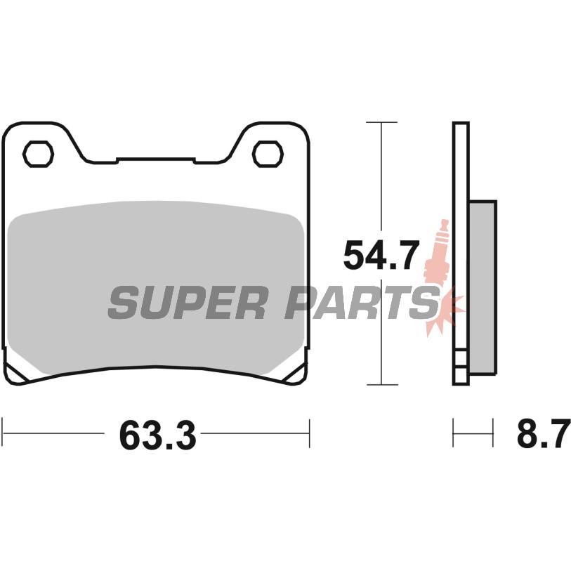 Накладки -BREMBO- 07YA11SP, Yamaha BT/FJ/FZR/FZS/TDM/XJ/XJR/XV/YZF 125-1300cc (1983-2011)
