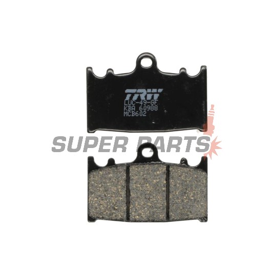 Накладки -TRW- MCB602, Kawasaki GPZ, KLZ, VN, ZR, ZX, ZX-6R, ZX-9R, ZXR, ZZR 1989-2019; Suzuki GSF, GSR, GSX, GSX-R, RGV, SV 1988-2017