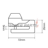 Заключващо устройство за мото диск -OXFORD- Mini T 5.5mm, жълт