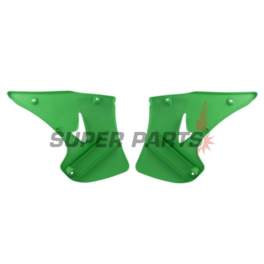 Предни странични пластмаси -POLISPORT- зелени, KAWASAKI KX 125/250 2003-2008