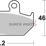Накладки -BREMBO- 07HO3509, Cagiva Canyon / Elefant + Honda CB / CBR / CD / GL / NX / VFR / VT / XL / XRV (1986-2000)