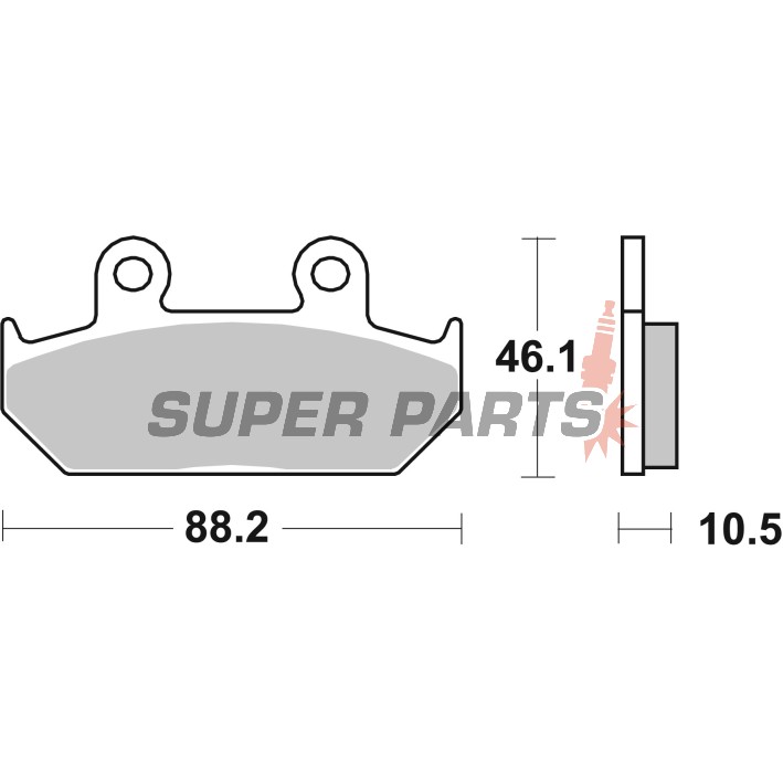 Накладки -BREMBO- 07HO3509, Cagiva Canyon / Elefant + Honda CB / CBR / CD / GL / NX / VFR / VT / XL / XRV (1986-2000)