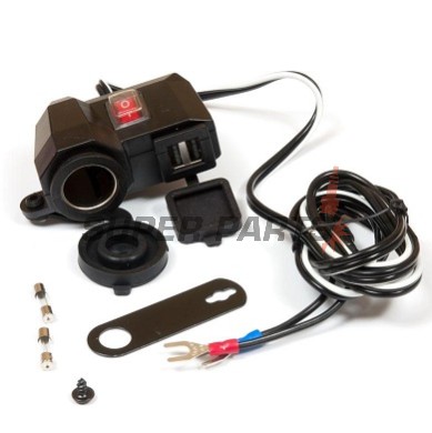 USB адаптер със запалка -4 RIDE- 12V, 2xUSB (2.1A) - универсален