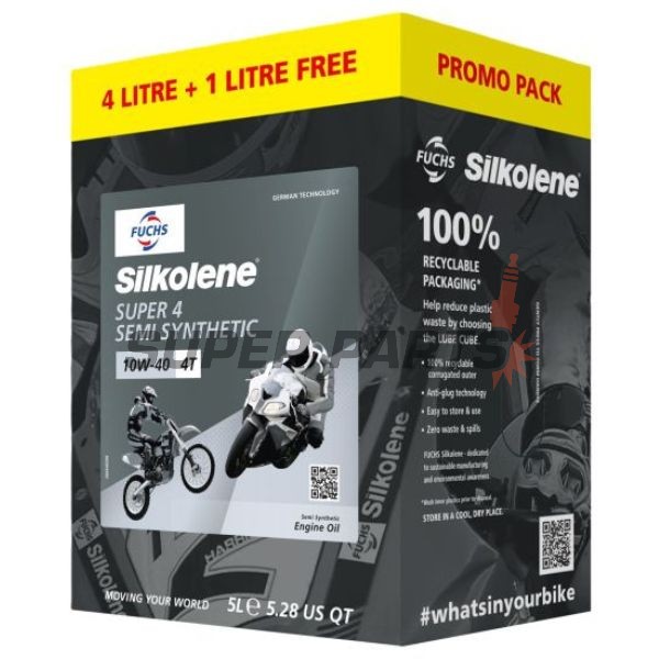 Двигателно масло -SILKOLENE- 10W40, полу-синтетика, 4L+1L CUBE