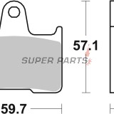 Накладки -BREMBO- 07KA21SP, Kawasaki ZX-7RR Ninja 750 & ZZR1400 (2006-2007), Suzuki GSX-R 600/750/1000 (2001-2006), GSF 650 Bandit & GSX 1400 (2002-2007)