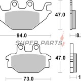 Накладки -BREMBO- 07GR52SD, Adly 320S/320U, ATV 300 Sport (2007)