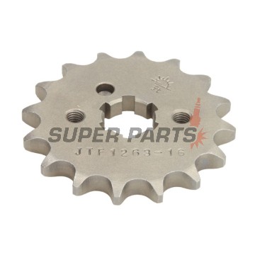 Преден пиньон -JT- JTF1263,16, 16 зъба, Suzuki DR 125 2008-2013, TF 100/185 1981, TF 125 1979-2011, Yamaha AG 200 1984-2006, DT 100 1976-1980, DT 175 1974-1977, RD 125 1982-1984, RD 200 1975-1977, RS 100 1976-1979, RT 180 1990-1998