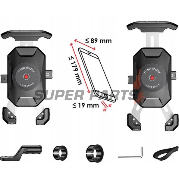 Стойка за телефон -4 RIDE- 179x89x19mm - универсална