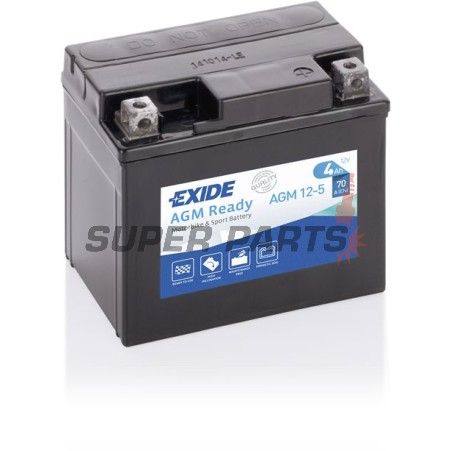 Акумулатор -EXIDE- YTX5L-BS READY, 4Ah 12V